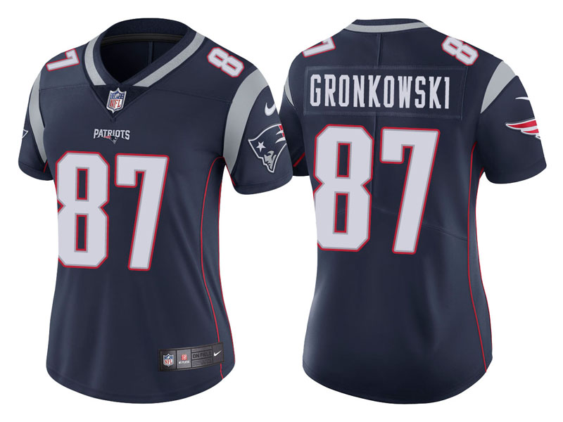 Women New England Patriots #87 Rob Gronkowski Navy Vapor Untouchable Limited Jersey Women New England Patriots #87 Rob Gronkowski Navy Vapor Untouchable Limited Jersey