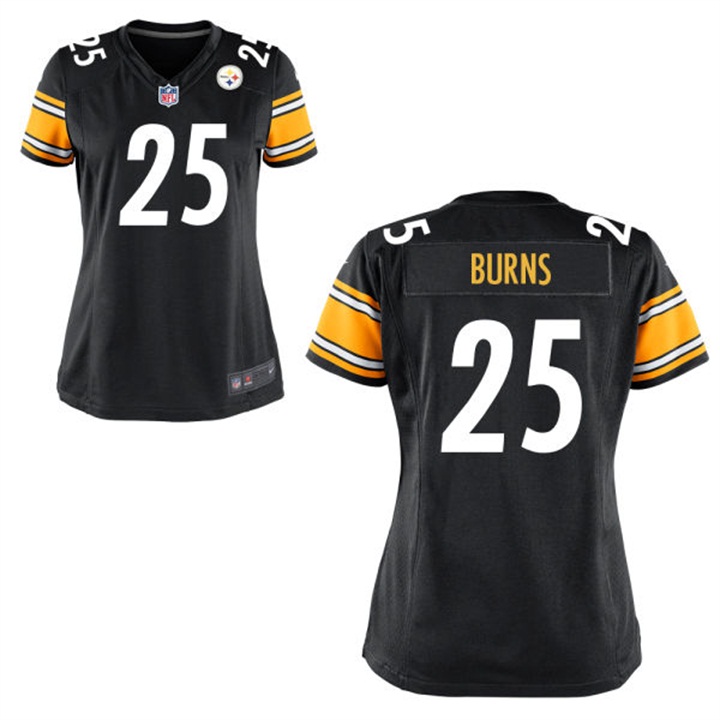 Women Pittsburgh Steelers #25 Artie Burns Black Game Jersey Women Pittsburgh Steelers #25 Artie Burns Black Game Jersey