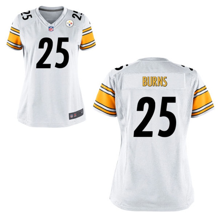 Women Pittsburgh Steelers #25 Artie Burns White Game Jersey Women Pittsburgh Steelers #25 Artie Burns White Game Jersey