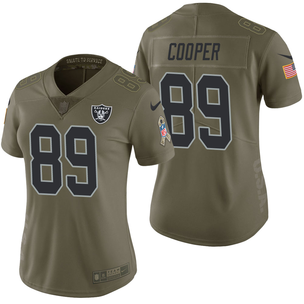 Women Oakland Raiders #89 Amari Cooper Olive 2017 Salute to Service Limited Jersey Women Oakland Raiders #89 Amari Cooper Olive 2017 Salute to Service Limited Jersey