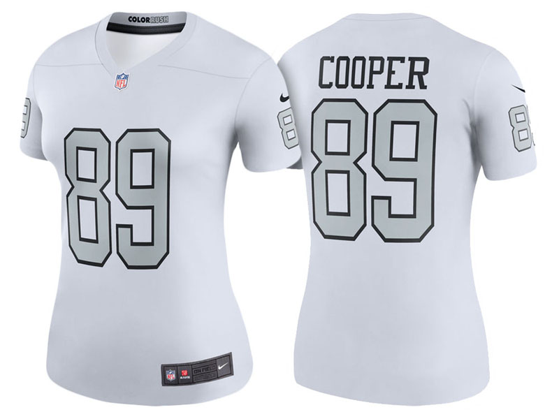 Women Oakland Raiders #89 Amari Cooper White Color Rush Legend Jersey Women Oakland Raiders #89 Amari Cooper White Color Rush Legend Jersey