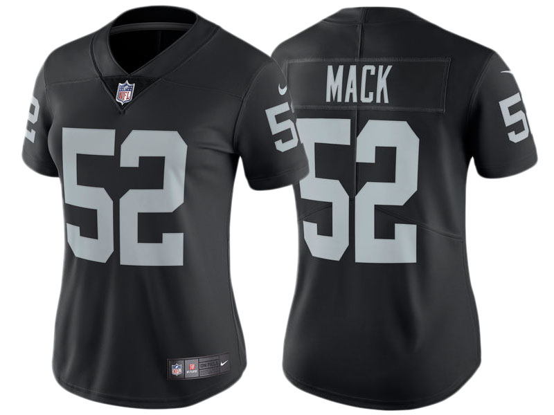 Women Oakland Raiders #52 Khalil Mack Black Vapor Untouchable Limited Jersey Women Oakland Raiders #52 Khalil Mack Black Vapor Untouchable Limited Jersey
