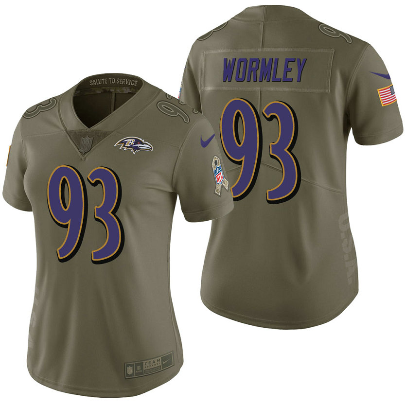 Women Baltimore Ravens Chris Wormley Olive 2017 Salute to Service Limited Jersey Women Baltimore Ravens Chris Wormley Olive 2017 Salute to Service Limited Jersey