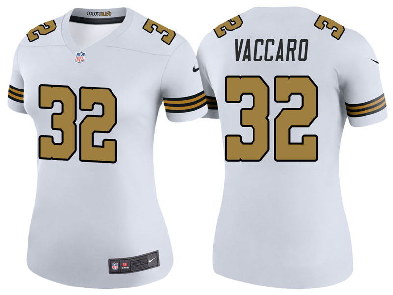 Women New Orleans Saints #32 Kenny Vaccaro White Color Rush Legend Jersey Women New Orleans Saints #32 Kenny Vaccaro White Color Rush Legend Jersey