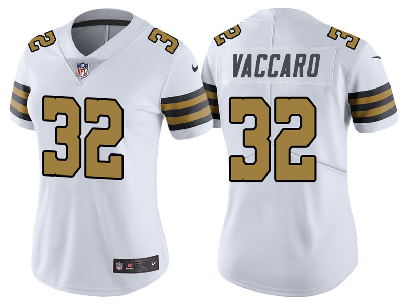 Women New Orleans Saints #32 Kenny Vaccaro White Vapor Untouchable Color Rush Limited Jersey Women New Orleans Saints #32 Kenny Vaccaro White Vapor Untouchable Color Rush Limited Jersey