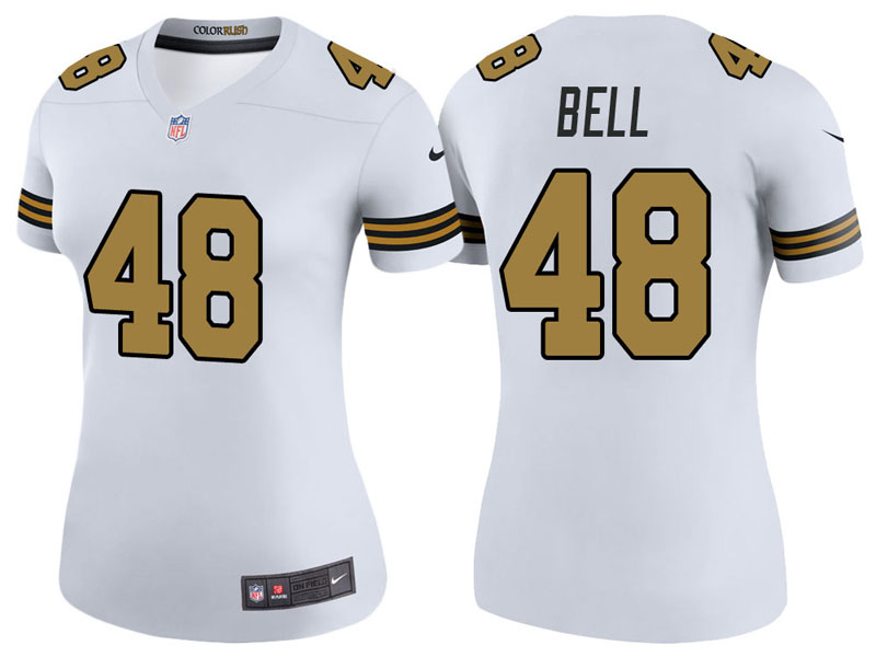 Women New Orleans Saints #48 Vonn Bell White Color Rush Legend Jersey