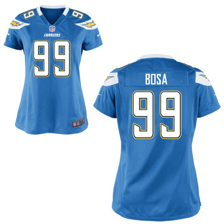 Women San Diego Chargers #99 Joey Bosa Light Blue Game Jersey