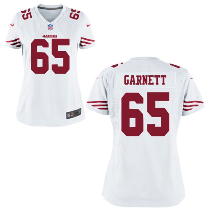 Women San Francisco 49ers #65 Joshua Garnett White Game Jersey Women San Francisco 49ers #65 Joshua Garnett White Game Jersey