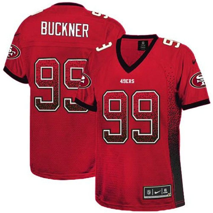 Women San Francisco 49ers #99 Deforest Buckner Red Drift Fashion Jersey Women San Francisco 49ers #99 Deforest Buckner Red Drift Fashion Jersey