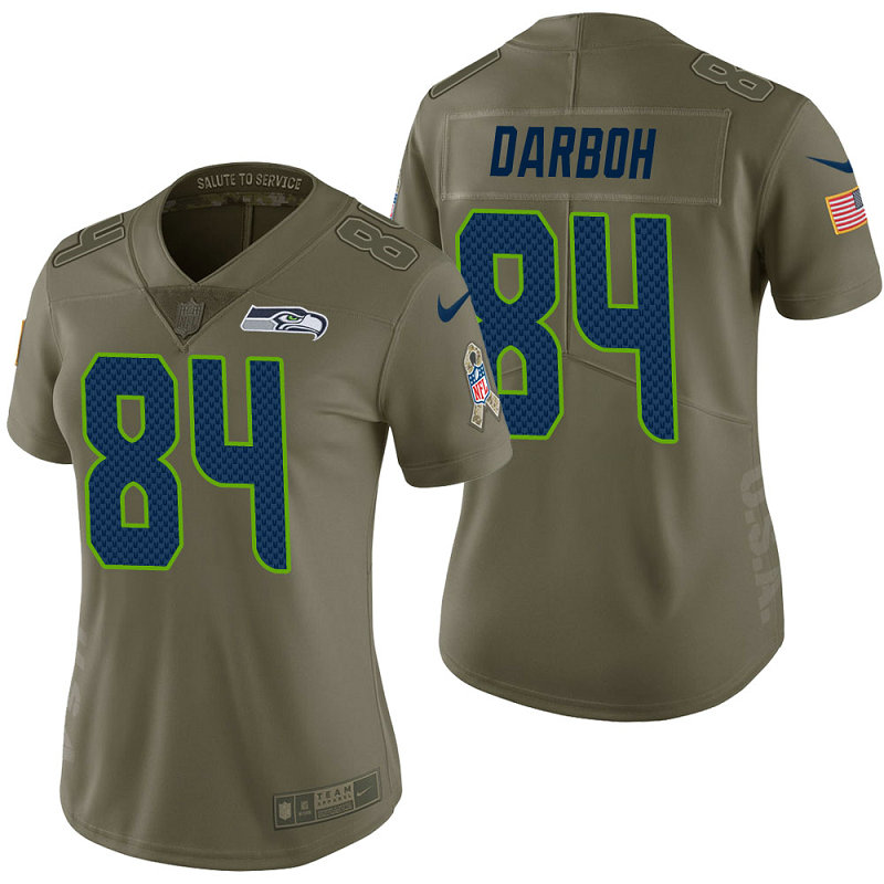 Women Seattle Seahawks #84 Amara Darboh Olive 2017 Salute to Service Limited Jersey Women Seattle Seahawks #84 Amara Darboh Olive 2017 Salute to Service Limited Jersey