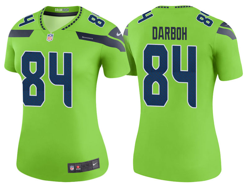 Women Seattle Seahawks #84 Amara Darboh Neon Green Color Rush Legend Jersey Women Seattle Seahawks #84 Amara Darboh Neon Green Color Rush Legend Jersey