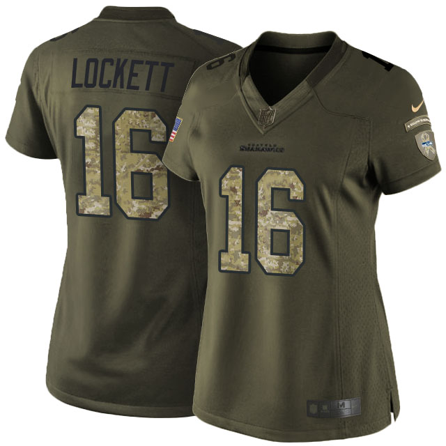 Women Seattle Seahawks #16 Tyler Lockett Salute To Service Limited Jersey Women Seattle Seahawks #16 Tyler Lockett Salute To Service Limited Jersey