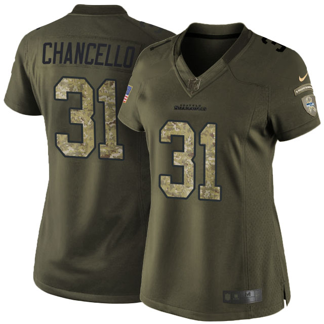 Women Seattle Seahawks #31 Kam Chancellor Salute To Service Limited Jersey Women Seattle Seahawks #31 Kam Chancellor Salute To Service Limited Jersey