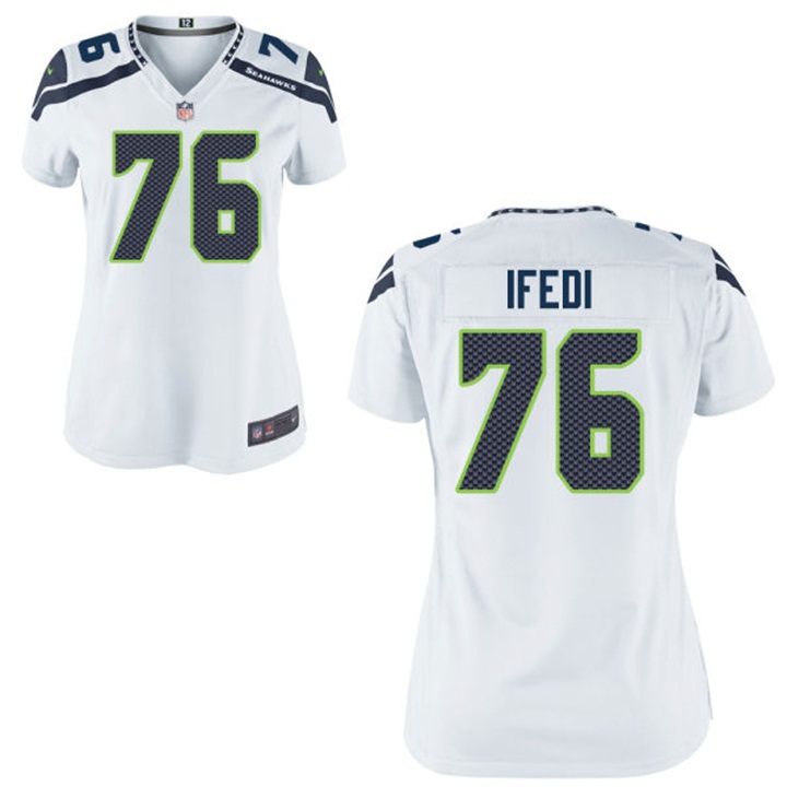 Women Seattle Seahawks #76 Germain Ifedi White Game Jersey Women Seattle Seahawks #76 Germain Ifedi White Game Jersey