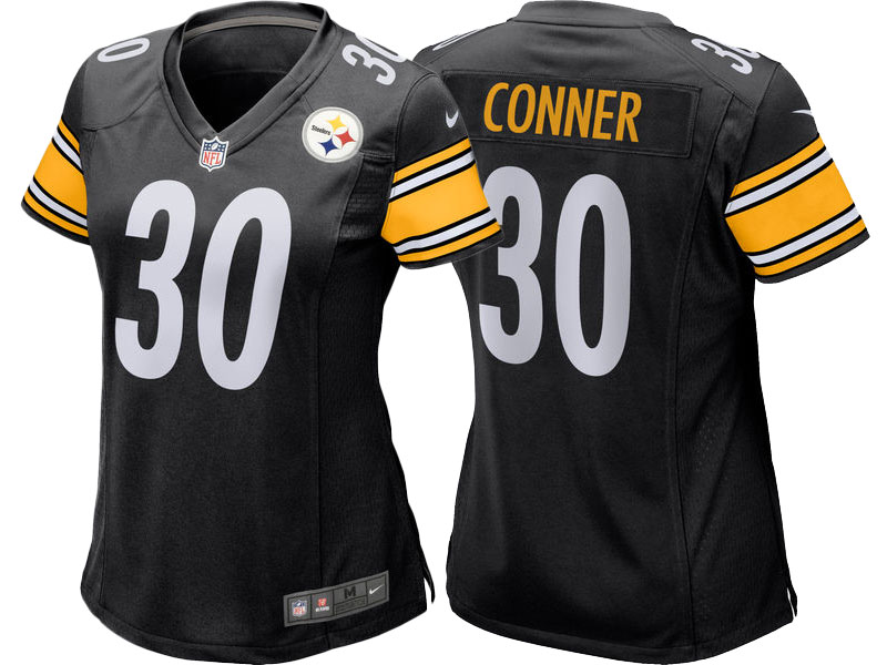 Women Pittsburgh Steelers #30 James Conner Black Game Jersey Women Pittsburgh Steelers #30 James Conner Black Game Jersey