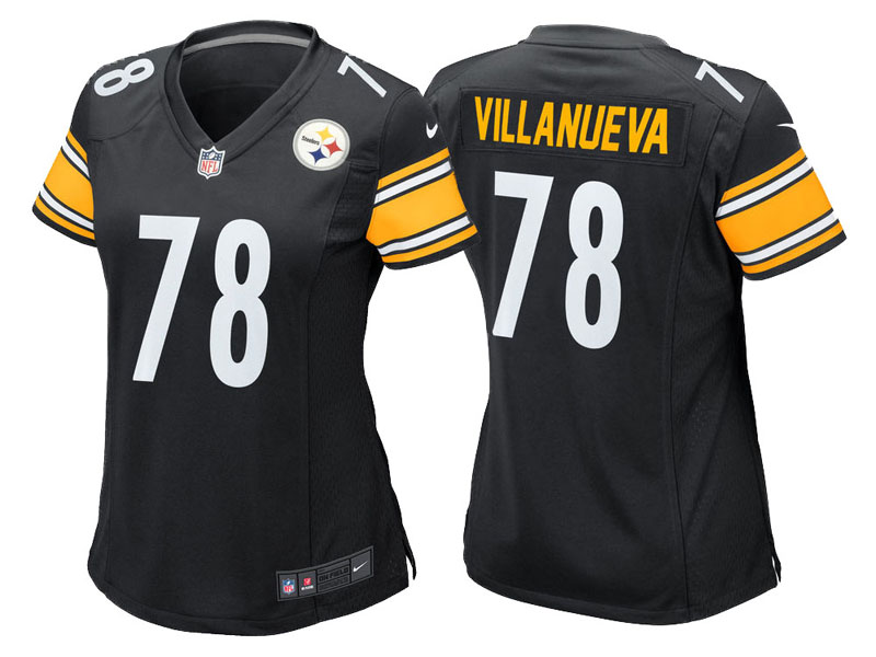 Women Pittsburgh Steelers #78 Alejandro Villanueva Black Game Jersey Women Pittsburgh Steelers #78 Alejandro Villanueva Black Game Jersey