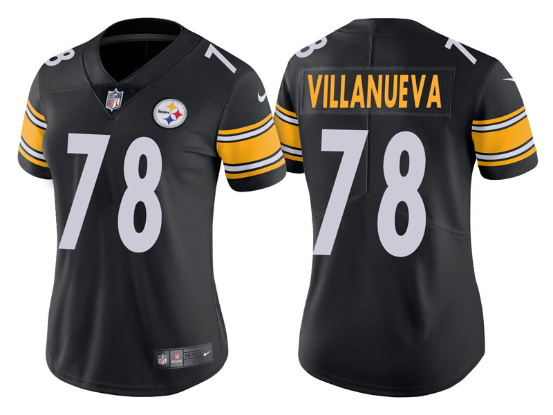 Women Pittsburgh Steelers #78 Alejandro Villanueva Black Vapor Untouchable Limited Jersey Women Pittsburgh Steelers #78 Alejandro Villanueva Black Vapor Untouchable Limited Jersey