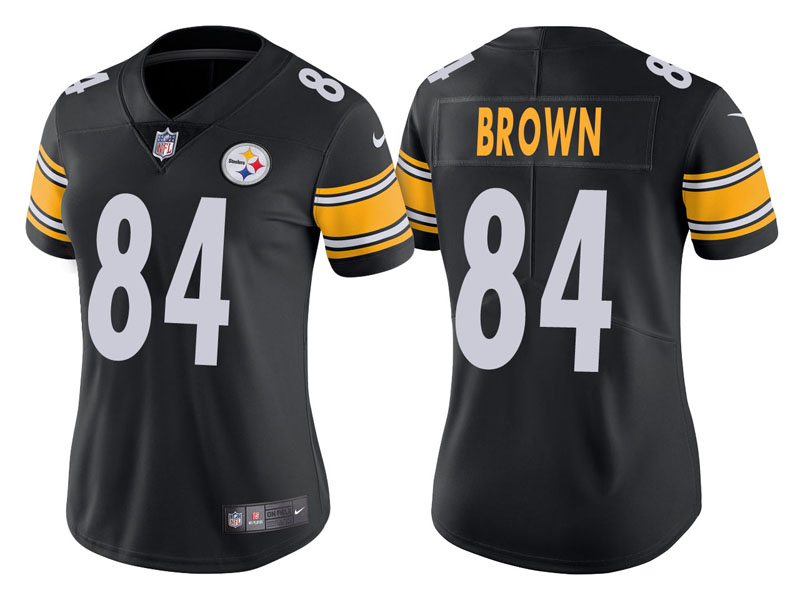 Women Pittsburgh Steelers #84 Antonio Brown Black Vapor Untouchable Limited Jersey