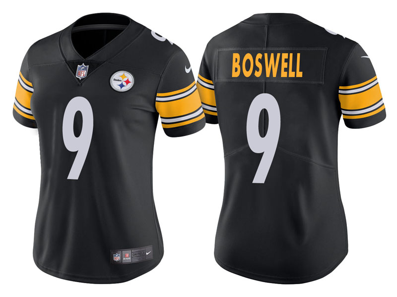 Women Pittsburgh Steelers #9 Chris Boswell Black Vapor Untouchable Limited Jersey
