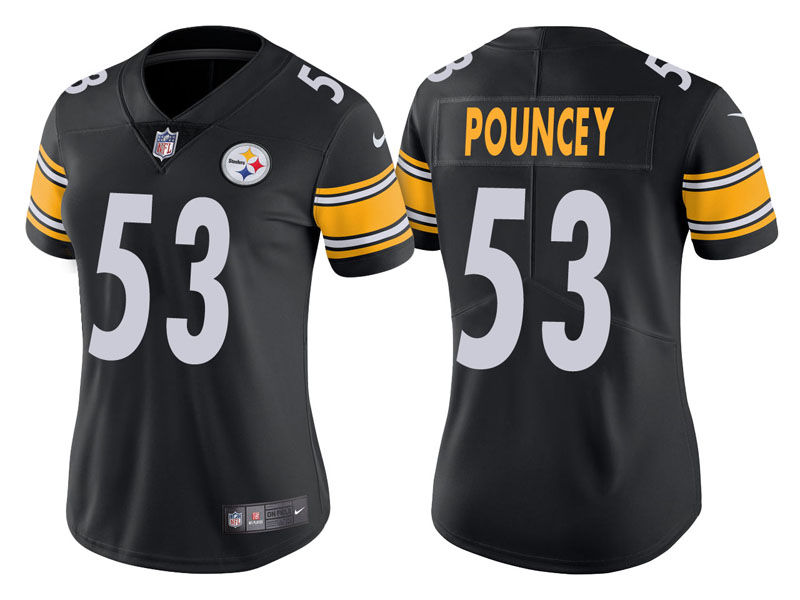 Women Pittsburgh Steelers #53 Maurkice Pouncey Black Vapor Untouchable Limited Jersey Women Pittsburgh Steelers #53 Maurkice Pouncey Black Vapor Untouchable Limited Jersey
