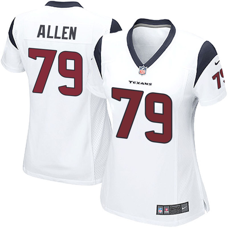 Women Houston Texans #79 Jeff Allen White Game Jersey