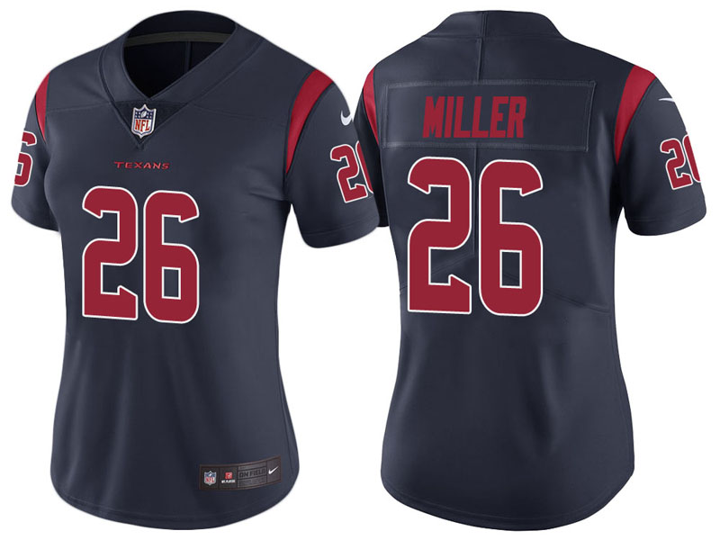 Women Houston Texans #26 Lamar Miller Navy Color Rush Limited Jersey Women Houston Texans #26 Lamar Miller Navy Color Rush Limited Jersey