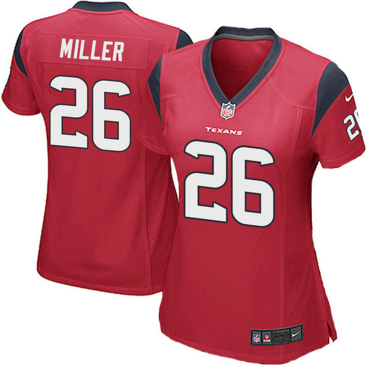 Women Houston Texans #17 Lamar Miller Red Alternate Game Jersey
