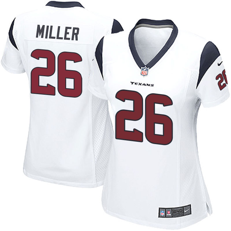 Women Houston Texans #17 Lamar Miller White Game Jersey