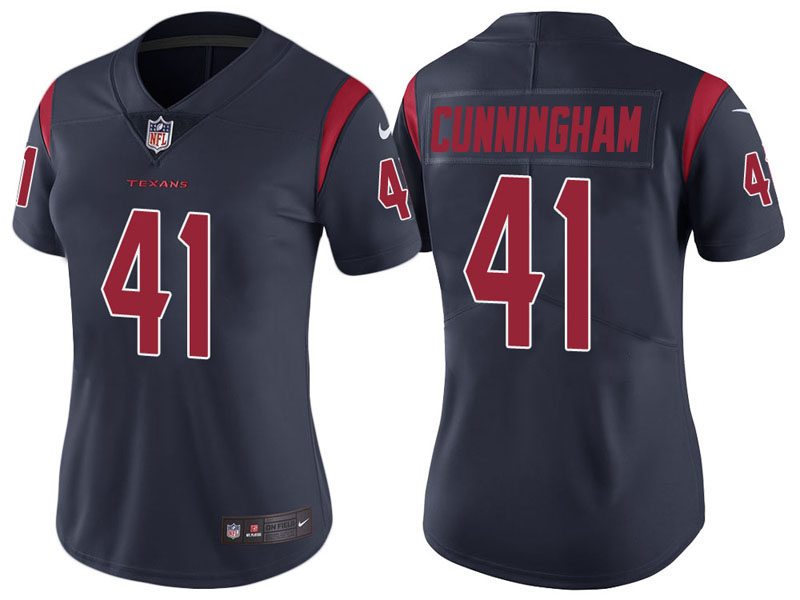 Women Houston Texans #41 Zach Cunningham Navy Color Rush Limited Jersey Women Houston Texans #41 Zach Cunningham Navy Color Rush Limited Jersey