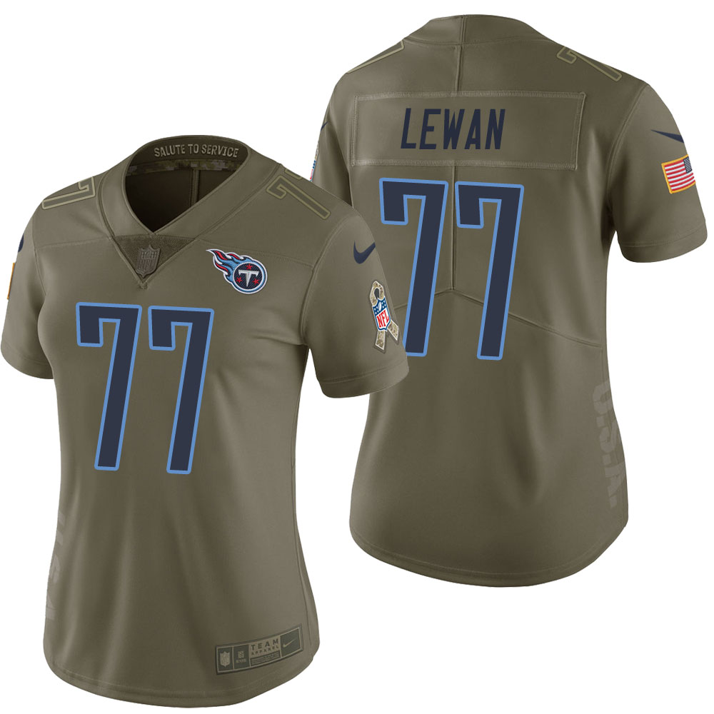 Women Tennessee Titans #77 Taylor Lewan Olive 2017 Salute to Service Limited Jersey Women Tennessee Titans #77 Taylor Lewan Olive 2017 Salute to Service Limited Jersey