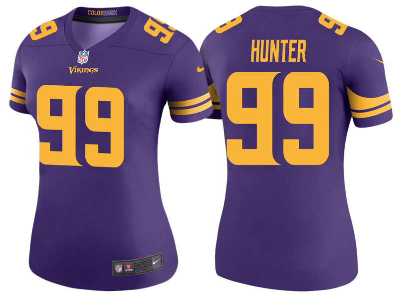 Women Minnesota Vikings #99 Danielle Hunter Purple Color Rush Legend Jersey Women Minnesota Vikings #99 Danielle Hunter Purple Color Rush Legend Jersey
