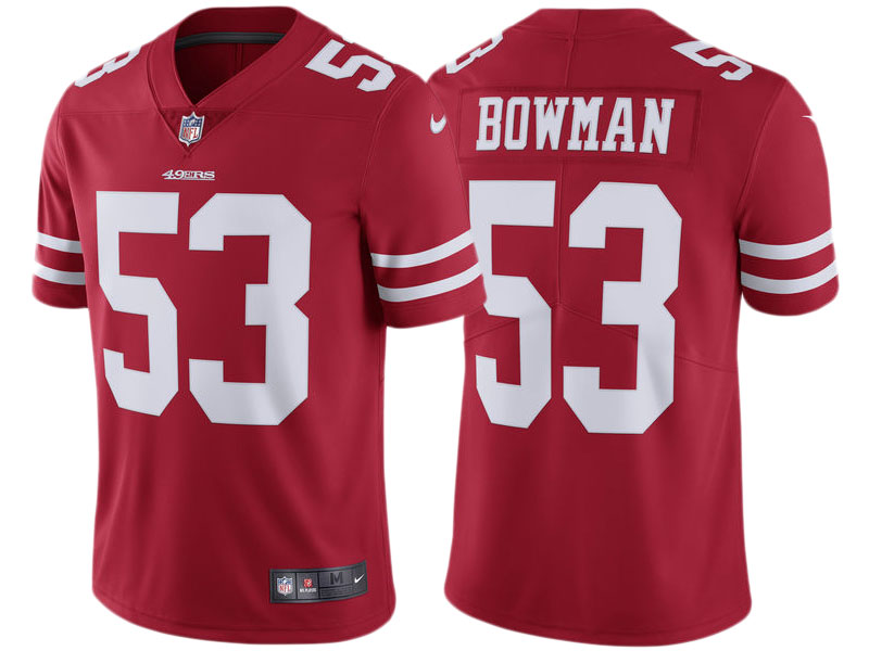 Youth San Francisco 49ers #53 NaVorro Bowman Scarlet Vapor Untouchable Limited Jersey