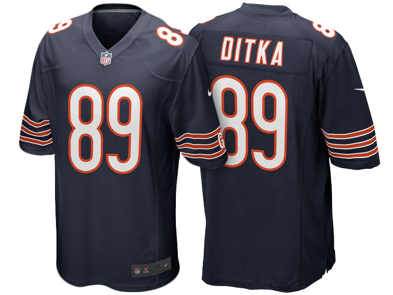 Youth Chicago Bears #89 Mike Ditka Navy Blue Retired Game Jersey
