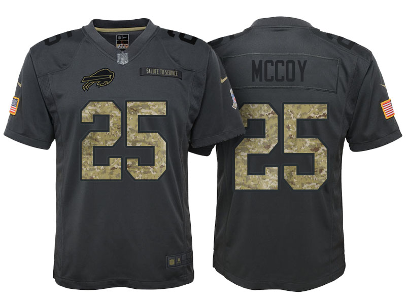 Youth Buffalo Bills #25 LeSean McCoy Camo Anthracite 2016 Salute to Service Game Jersey Youth Buffalo Bills #25 LeSean McCoy Camo Anthracite 2016 Salute to Service Game Jersey