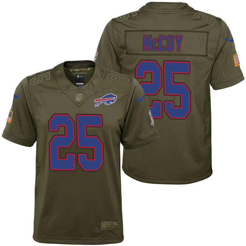 Youth Buffalo Bills LeSean McCoy Olive 2017 Salute to Service Game Jersey Youth Buffalo Bills LeSean McCoy Olive 2017 Salute to Service Game Jersey