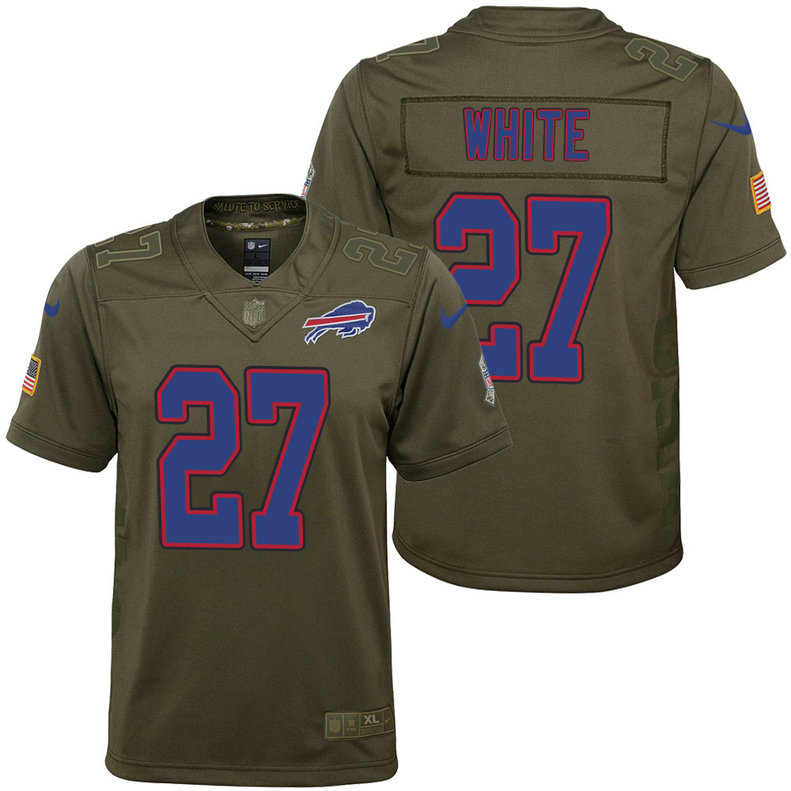 Youth Buffalo Bills Tre'Davious White Olive 2017 Salute to Service Game Jersey Youth Buffalo Bills Tre'Davious White Olive 2017 Salute to Service Game Jersey