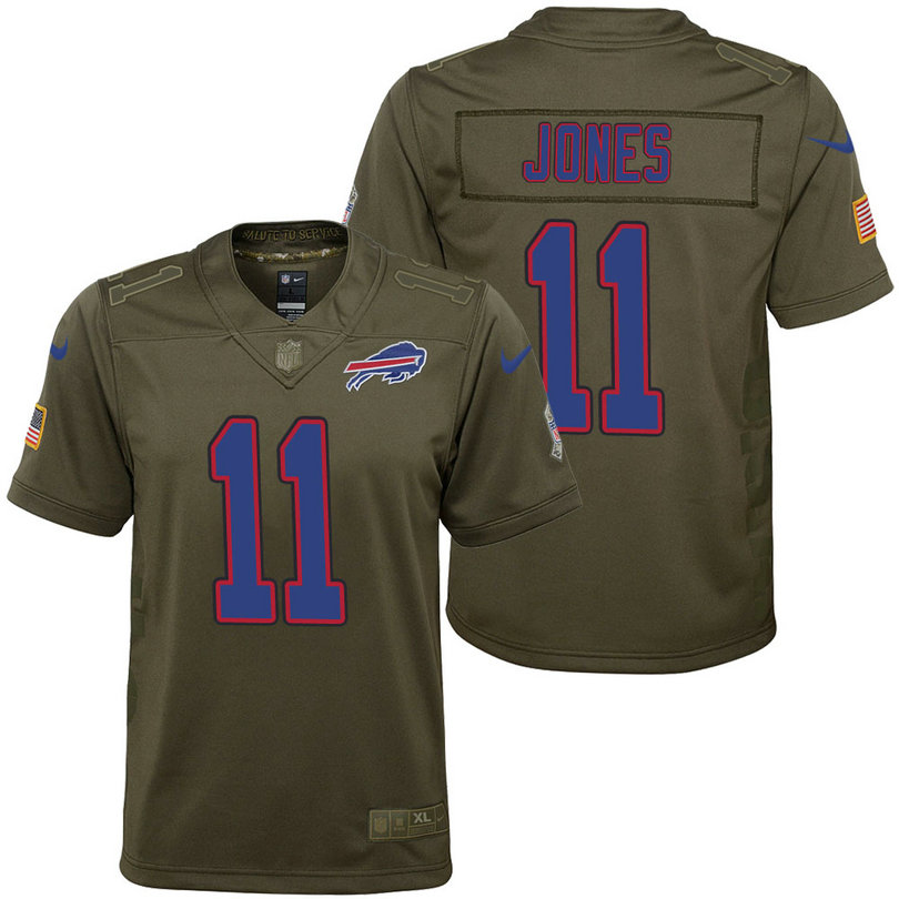 Youth Buffalo Bills Zay Jones Olive 2017 Salute to Service Game Jersey Youth Buffalo Bills Zay Jones Olive 2017 Salute to Service Game Jersey