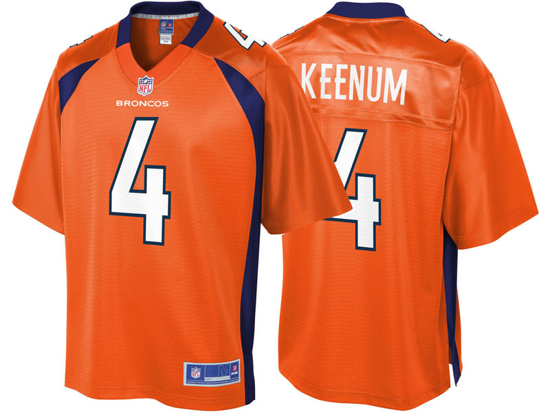 Youth Denver Broncos #4 Case Keenum Orange Pro Line Team Color Jersey Youth Denver Broncos #4 Case Keenum Orange Pro Line Team Color Jersey