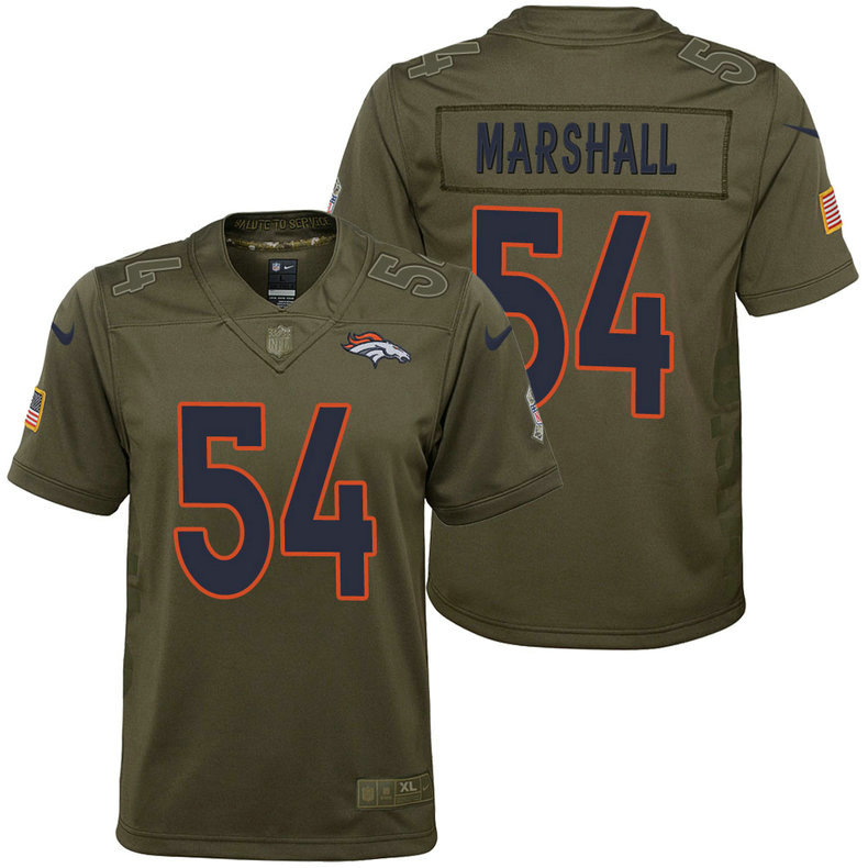 Youth Denver Broncos Brandon Marshall Olive 2017 Salute to Service Game Jersey Youth Denver Broncos Brandon Marshall Olive 2017 Salute to Service Game Jersey