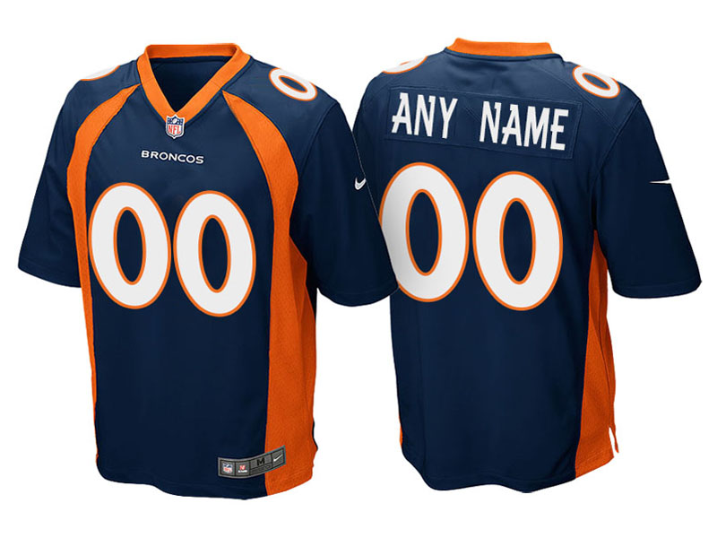 Youth Denver Broncos Navy Blue Game Customized Jersey Youth Denver Broncos Navy Blue Game Customized Jersey