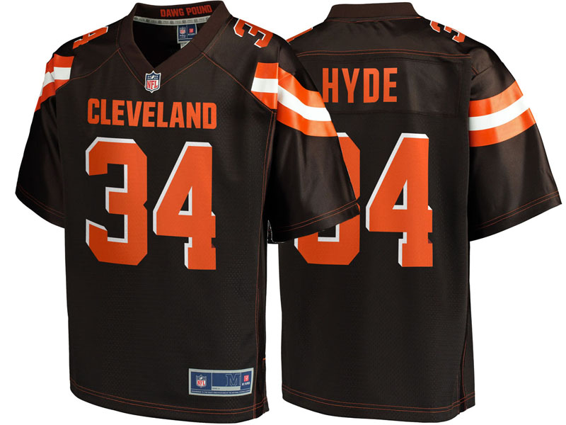 Youth Cleveland Browns #34 Carlos Hyde Brown Team Color Player Jersey