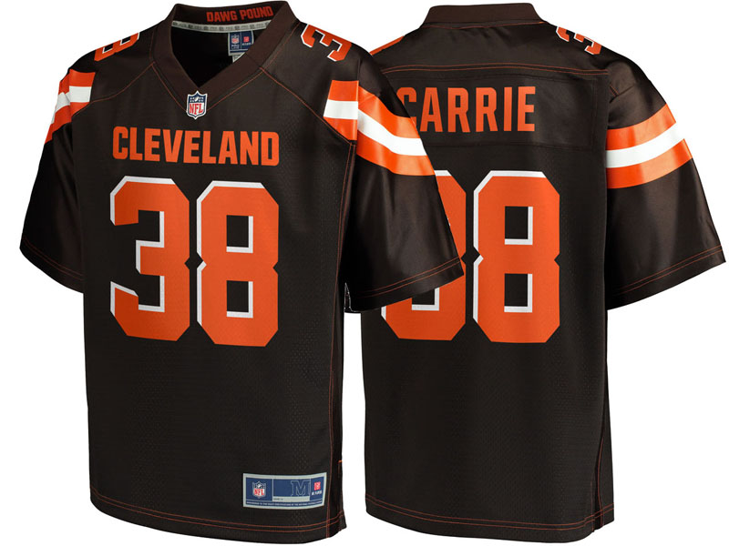 Youth Cleveland Browns #38 TJ Carrie Brown Team Color Player Jersey Youth Cleveland Browns #38 TJ Carrie Brown Team Color Player Jersey