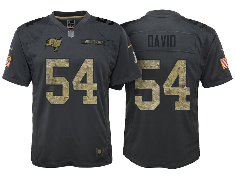 Youth Tampa Bay Buccaneers #54 Lavonte David Camo Anthracite 2016 Salute to Service Game Jersey Youth Tampa Bay Buccaneers #54 Lavonte David Camo Anthracite 2016 Salute to Service Game Jersey