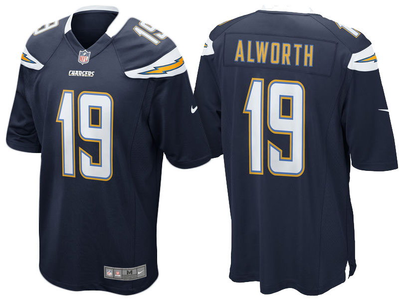 Youth Los Angeles Chargers #19 Lance Alworth Navy Blue Retired Game Jersey