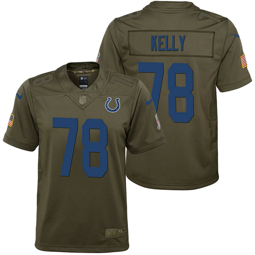 Youth Indianapolis Colts Ryan Kelly Olive 2017 Salute to Service Game Jersey Youth Indianapolis Colts Ryan Kelly Olive 2017 Salute to Service Game Jersey