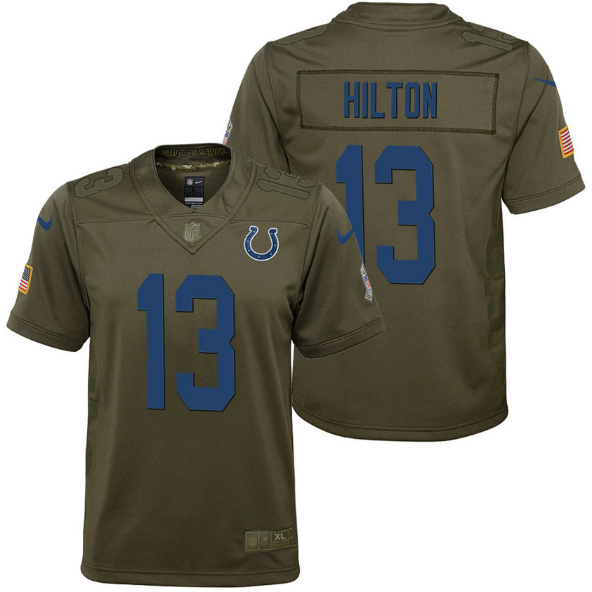 Youth Indianapolis Colts T.Y. Hilton Olive 2017 Salute to Service Game Jersey Youth Indianapolis Colts T.Y. Hilton Olive 2017 Salute to Service Game Jersey