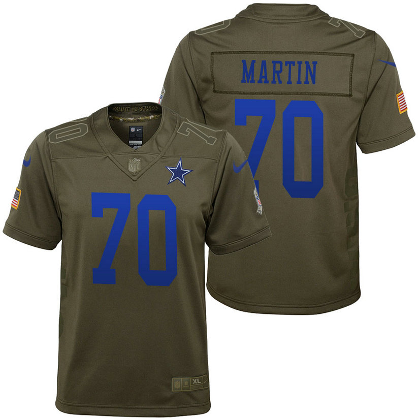 Youth Dallas Cowboys Zack Martin Olive 2017 Salute to Service Game Jersey Youth Dallas Cowboys Zack Martin Olive 2017 Salute to Service Game Jersey