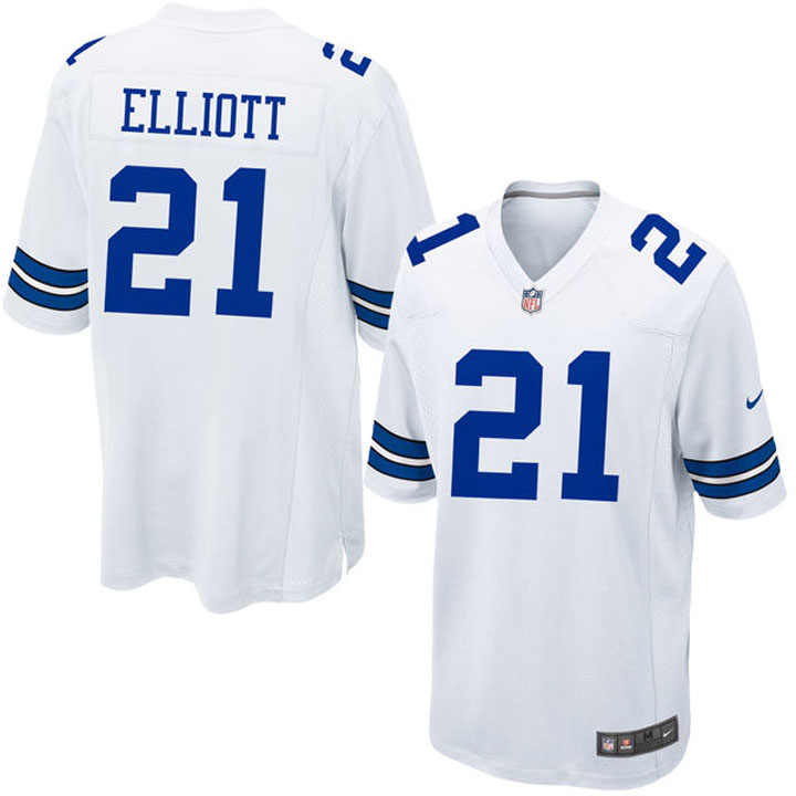 Youth Dallas Cowboys #21 Ezekiel Elliott White Game Jersey Youth Dallas Cowboys #21 Ezekiel Elliott White Game Jersey