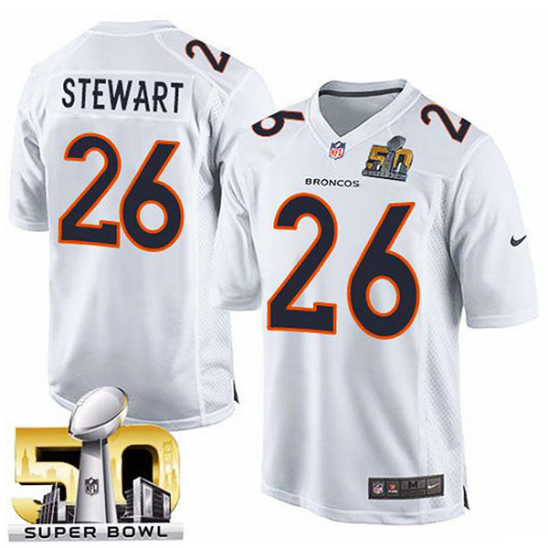 Youth Denver Broncos #26 Darian Stewart White Super Bowl 50 Game Event Jersey Youth Denver Broncos #26 Darian Stewart White Super Bowl 50 Game Event Jersey