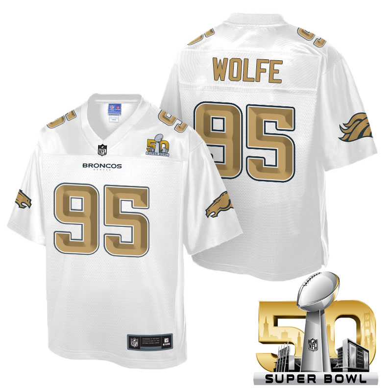 Youth Denver Broncos #95 Derek Wolfe White 2016 Super Bowl 50 Pro Line Fashion Jersey Youth Denver Broncos #95 Derek Wolfe White 2016 Super Bowl 50 Pro Line Fashion Jersey